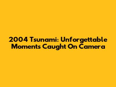 2004 Tsunami: Unforgettable Moments Caught On Camera
