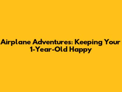 Airplane Adventures: Keeping Your 1-Year-Old Happy
