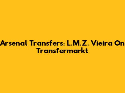Arsenal Transfers: L.M.Z. Vieira On Transfermarkt