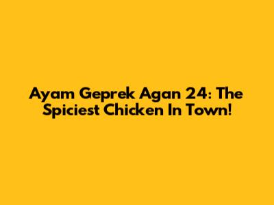 Ayam Geprek Agan 24: The Spiciest Chicken In Town!