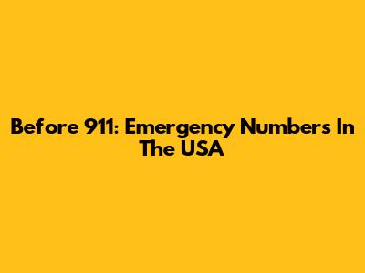 Before 911: Emergency Numbers In The USA