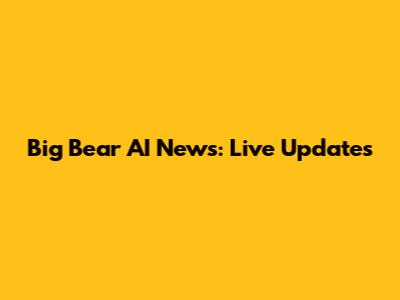 Big Bear AI News: Live Updates