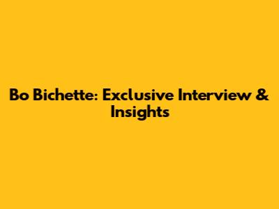 Bo Bichette: Exclusive Interview & Insights