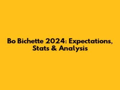 Bo Bichette 2024: Expectations, Stats & Analysis