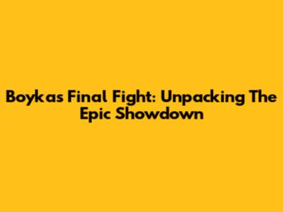 Boyka's Final Fight: Unpacking The Epic Showdown