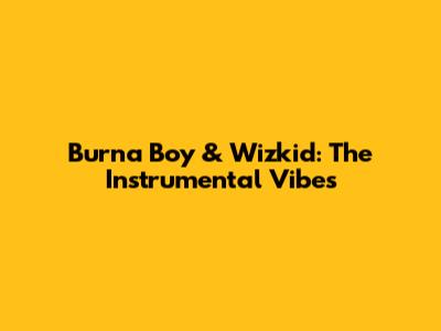 Burna Boy & Wizkid: The Instrumental Vibes