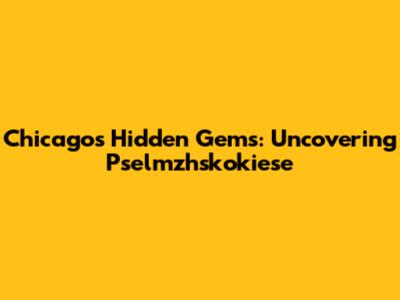 Chicago's Hidden Gems: Uncovering Pselmzhskokiese