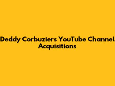 Deddy Corbuzier's YouTube Channel Acquisitions