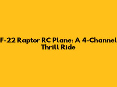 F-22 Raptor RC Plane: A 4-Channel Thrill Ride
