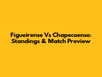 Figueirense Vs Chapecoense: Standings & Match Preview