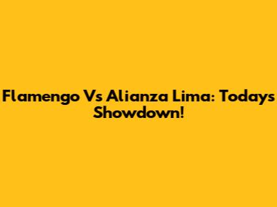 Flamengo Vs Alianza Lima: Today's Showdown!