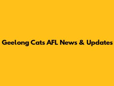Geelong Cats AFL News & Updates