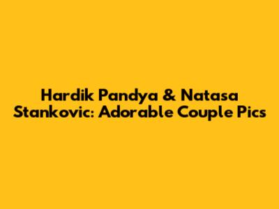 Hardik Pandya & Natasa Stankovic: Adorable Couple Pics