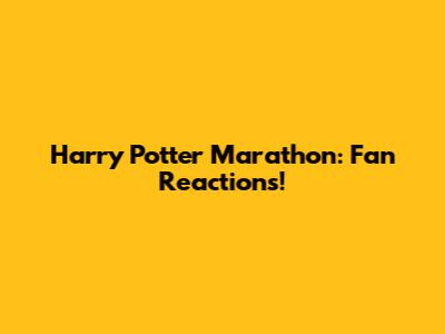 Harry Potter Marathon: Fan Reactions!
