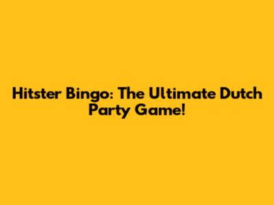 Hitster Bingo: The Ultimate Dutch Party Game!