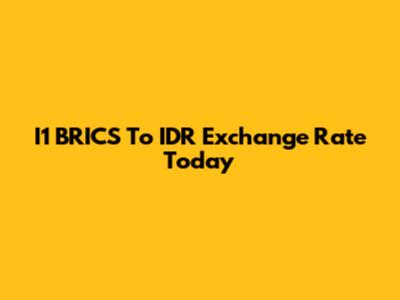 I1 BRICS To IDR Exchange Rate Today