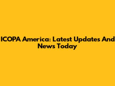 ICOPA America: Latest Updates And News Today