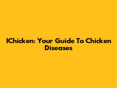 IChicken: Your Guide To Chicken Diseases