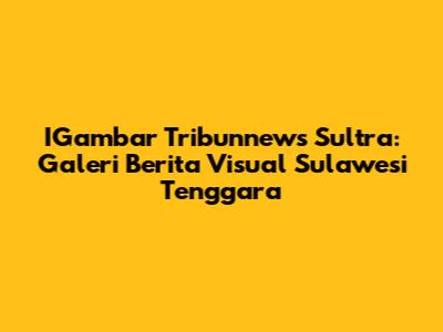 IGambar Tribunnews Sultra: Galeri Berita Visual Sulawesi Tenggara