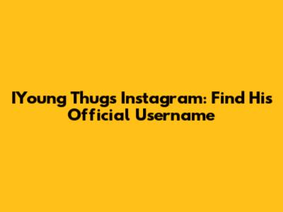 IYoung Thug's Instagram: Find His Official Username