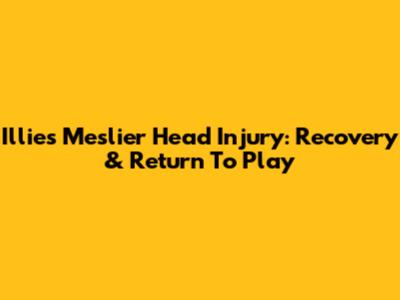 Illies Meslier Head Injury: Recovery & Return To Play