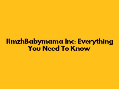 IlmzhBabymama Inc: Everything You Need To Know