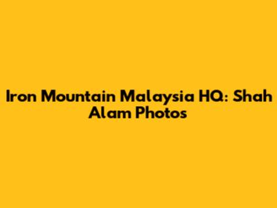 Iron Mountain Malaysia HQ: Shah Alam Photos