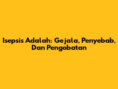 Isepsis Adalah: Gejala, Penyebab, Dan Pengobatan