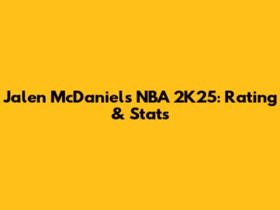 Jalen McDaniels NBA 2K25: Rating & Stats