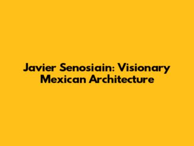 Javier Senosiain: Visionary Mexican Architecture