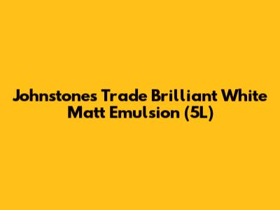 Johnstones Trade Brilliant White Matt Emulsion (5L)