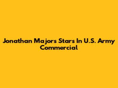 Jonathan Majors Stars In U.S. Army Commercial