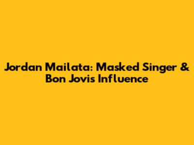 Jordan Mailata: Masked Singer & Bon Jovi's Influence