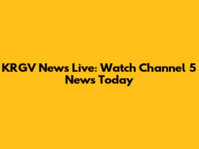 KRGV News Live: Watch Channel 5 News Today