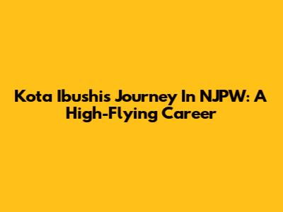 Kota Ibushi's Journey In NJPW: A High-Flying Career