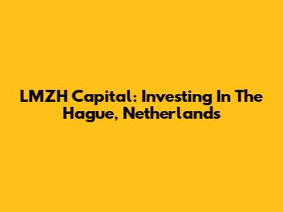 LMZH Capital: Investing In The Hague, Netherlands