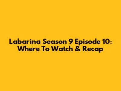 Labarina Season 9 Episode 10: Where To Watch & Recap