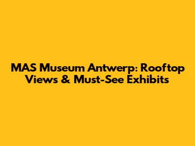 MAS Museum Antwerp: Rooftop Views & Must-See Exhibits