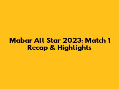 Mabar All Star 2023: Match 1 Recap & Highlights
