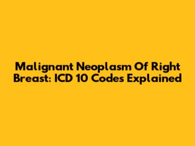 Malignant Neoplasm Of Right Breast: ICD 10 Codes Explained