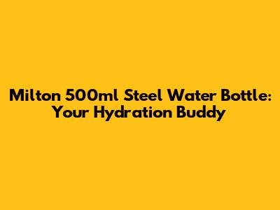 Milton 500ml Steel Water Bottle: Your Hydration Buddy
