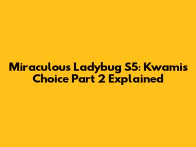 Miraculous Ladybug S5: Kwami's Choice Part 2 Explained