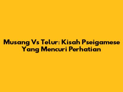 Musang Vs Telur: Kisah Pseigamese Yang Mencuri Perhatian