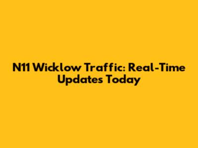 N11 Wicklow Traffic: Real-Time Updates Today