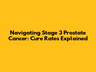 Navigating Stage 3 Prostate Cancer: Cure Rates Explained