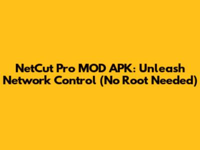 NetCut Pro MOD APK: Unleash Network Control (No Root Needed)