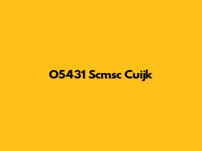 O5431 Scmsc Cuijk