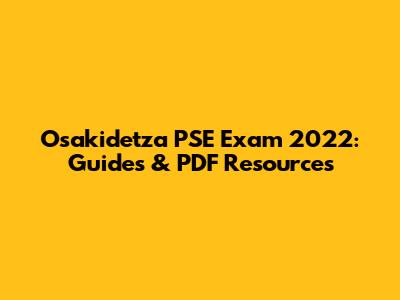 Osakidetza PSE Exam 2022: Guides & PDF Resources
