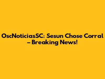 OscNoticiasSC: Sesun Chose Corral – Breaking News!
