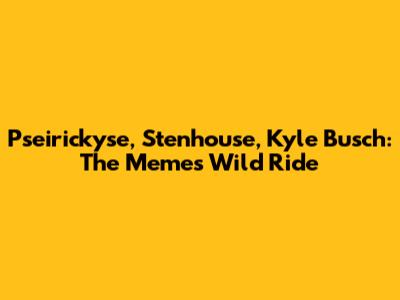 Pseirickyse, Stenhouse, Kyle Busch: The Meme's Wild Ride